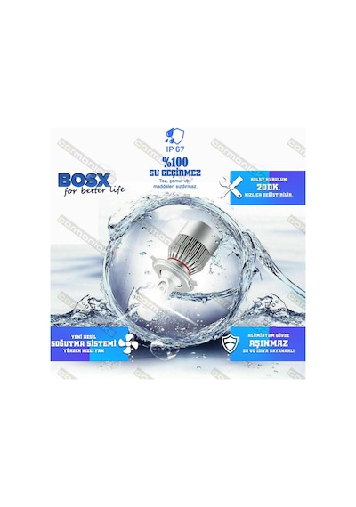 Bosx Ultra Beyaz Led Xenon Far Ampul H1-H3-H4-H7-H8-H11-9005-9006 311291786