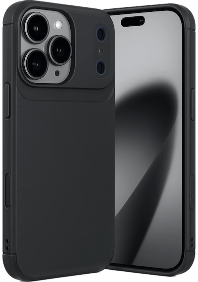 Gld-spt- Newface Apple Uyumlu iPhone 17 Pro Max Auto Focus Karbon Kapak - Siyah
