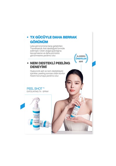 Leke Karşıtı Aydınlatıcı Traneksamik Asit İçeren Tx Vücut Peeling Spreyi 200ml