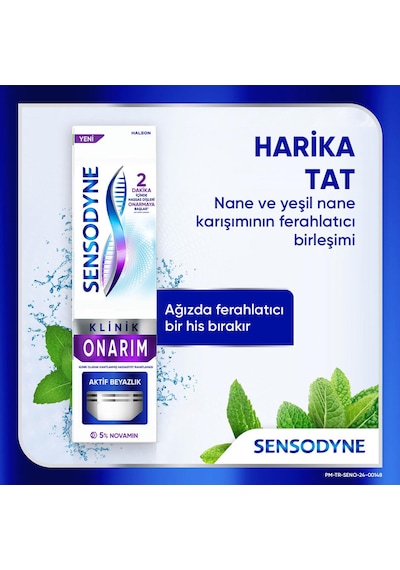 Klinik Onarım Beyazlatıcı Diş Macunu 75ml + Mini Boy Hediye 15ml