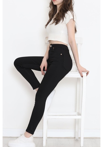 Mokashopin - Dar Paça Kot Pantolon Siyah - 18232.1431. 001