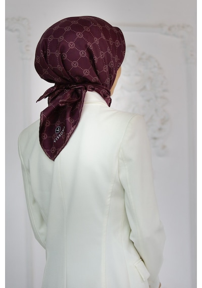 Vissona Twill İpek Eşarp Şarabi-8