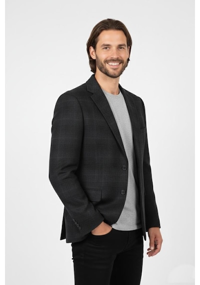Massimo Rossi Erkek Kışlık Kumaş Tek Ceket 4 Drop Bgl-st04983 Antrasit