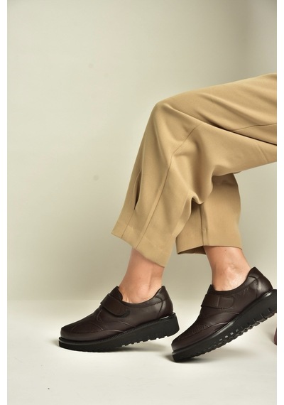 Fox Shoes Z555251003 Kahverengi Hakiki Deri Günlük Kadın Ayakkabı