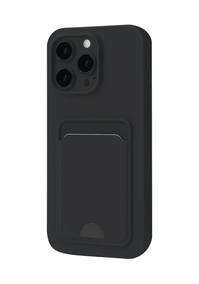 Apple iPhone Uyumlu  16 Plus Uyumlu Kılıf Kelvin Kartvizitli Silikon - Siyah
