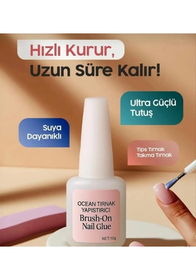 Fırçalı Tırnak Yapıştırıcı Brush-on Nail Glue 10g