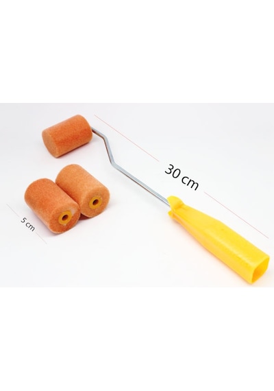 Kadife Rulo Fırça 5 Cm. 3 Yedeklli