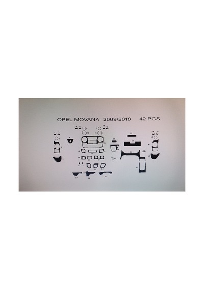 Opel Movano 2009-2018 42 Parça Torpido Kaplama Renk Beyaz