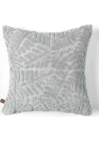 Bohem Özel Tasarım Punch Panç Desen Kare Dekoratif Kırlent Kılıfı 55x55 cm Forest Gri