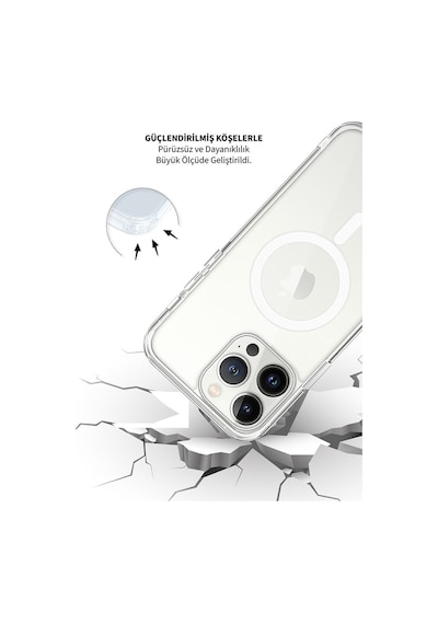 Apple Uyumlu iPhone 13 Magsafe Kablosuz Sarj Özellikli Seffaf Kilif 556508914