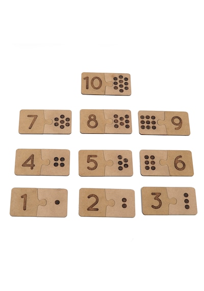 Vedemo Montessori Puzzle Ahşap Eğitici Matematik Bulmacası