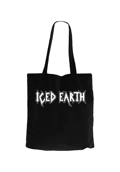 Iced Earth Logo Siyah Kanvas Bez Çanta Siyah