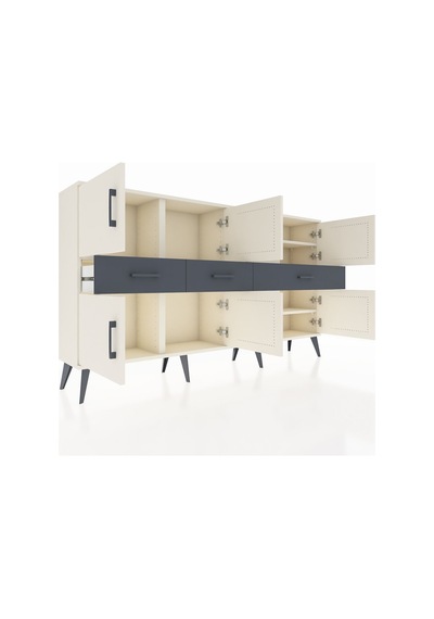 Arges Konsol 5 Raflı 3 Çekmeceli 8 Kapaklı 176x30x99 Aytaşı-aytaşı/antrasit Aytası/antrasıt - Aytası Arges Konsol 5 Raflı 3 Çekmeceli 8 Kapaklı 176x30x99 Aytaşı-aytaşı/antrasit Aytası/antrasıt - Aytası