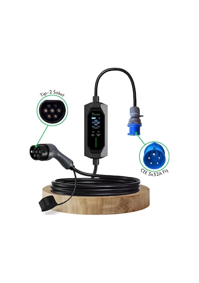 7 KW 32A Türkçe Menü 10 M Elektrikli Araç Şarj İstasyonu Taşınabilir 7 KW 32A Türkçe Menü 10 M Elektrikli Araç Şarj İstasyonu Taşınabilir