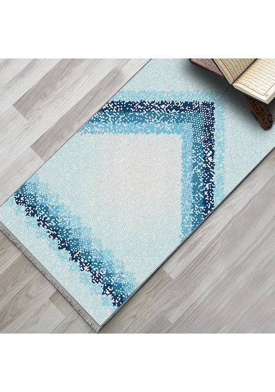 Evaşk Namazlık Dokuma Halı Kaymaz Muslumana Seccade80 x 130 MAVİ EVAŞK401A66