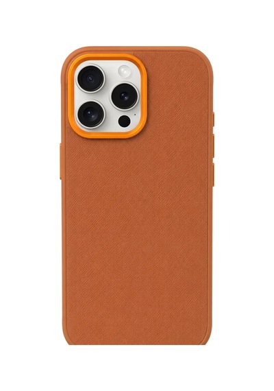 Premium Fabric Cover Apple iPhone Uyumlu 16 Pro Max Taba - Bronz
