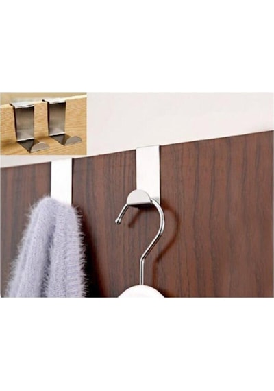 Kapı Arkası Askı Banyo Yüz Havlu Askılığı Metal, 2'li Kapı Arkasına Takılan Askı Seti Beyaz Diğer
