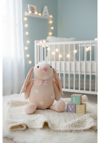 Uyku Arkadaşım Bunny Peluş Uzun Kulak Tavşan 60 Cm Açık Pembe