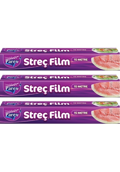 Streç Film 15 Metre X 3'lü Ekonomik Set