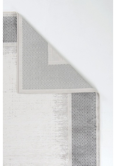 Gördies 199608 Gri - Çerçeve Desenli Modern Gri Halı
