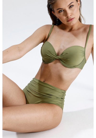 Magic Form Dekolteli Süngerli Bikini Üstü Yeşil - 724119112 Yeşil