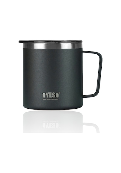 Tyeso Silviya Mug Vakumlu Paslanmaz Termal Kapaklı 400 Ml-Gri