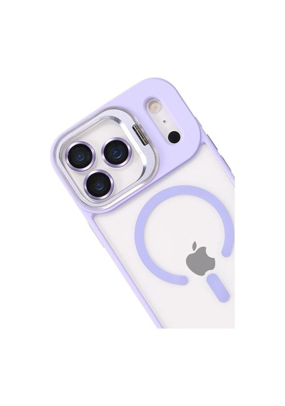 Joko Apple İphone 17 Pro Max Remim Lensli Magsafe Standlı Kapak - Lila