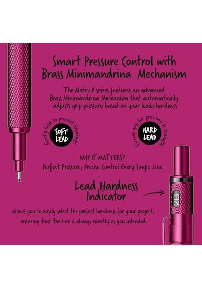 Scrikss Office Matri-x Versatil 0.7 Mm Metalik Pembe Şeffaf Amb.