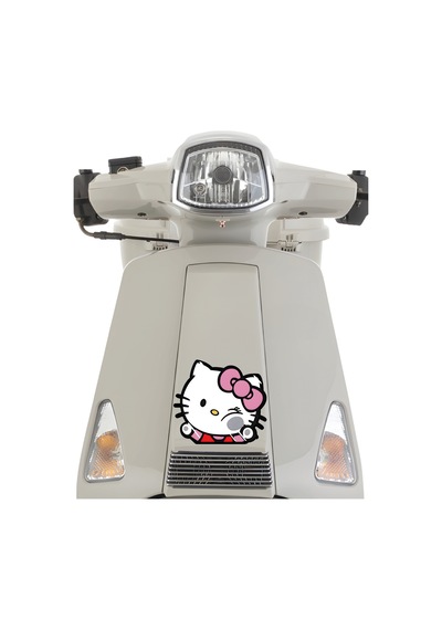 Hello Kitty Sticker 13,5x12 Cm Su Geçirmez Yüksek Çözünürlüklü Araba Laptop Oto Motor Kask Sticker