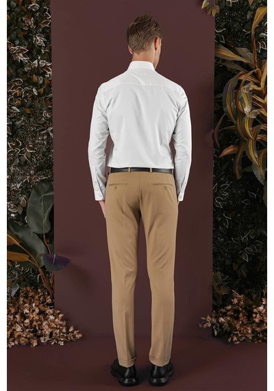 Efor P 1137 Slim Fit Taba Klasik Pantolon Taba