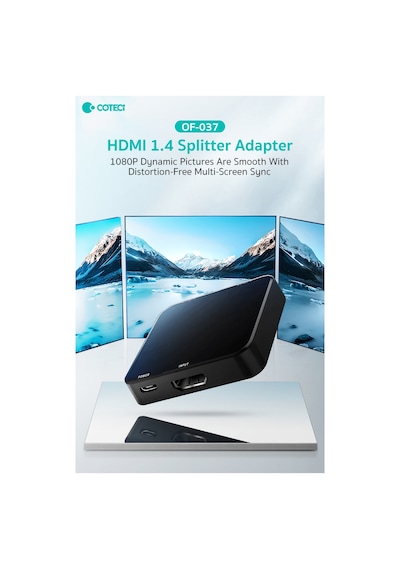 Hdmı 1.4 Splitter 1 Giriş 2 Çıkış Görüntü Çoğaltıcı Adaptör 4k 1080p Çift Ekran Yansıtma Ps5 Xbox Laptop Tv Monitör Projeksiyon Uyumlu