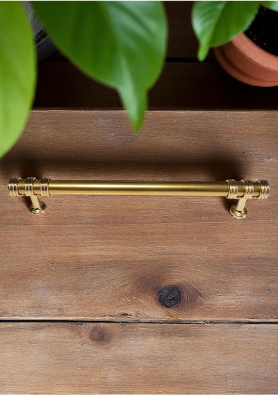 Nesli Alüminyum Metal Lüks Modern Mobilya Çekmece Mutfak Dolabı Kulpu Altın 160mm 5 Adet Altın