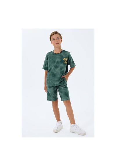 Rolypoly Erkek Çocuk Yeşil Bermuda Takım Yesıl/5-6yas Kahverengi