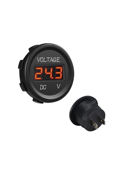 Shuıvan Dijital Voltmetre Akü Voltaj Göstergesi 12v/24v Kırmızı Işık -1600