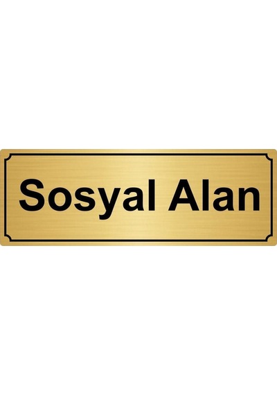 Altın Renk Metal Sosyal Alan Yönlendirme Levhası