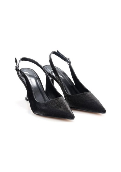 Pisagor Ps-32140 7 Cm Topuklu Kadın Stiletto Abiye Ayakkabı siyah
