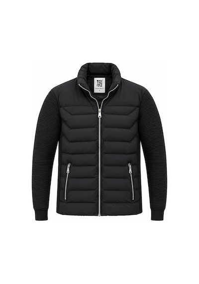 Tiger Force Slim Fit Erkek Kolu Triko Mont 7818 Siyah