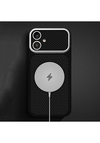 İphone 16 Uyumlu Kılıf M-safe Şarj Özellikli Zore Paris Nexel Sert Pc Kapak Siyah