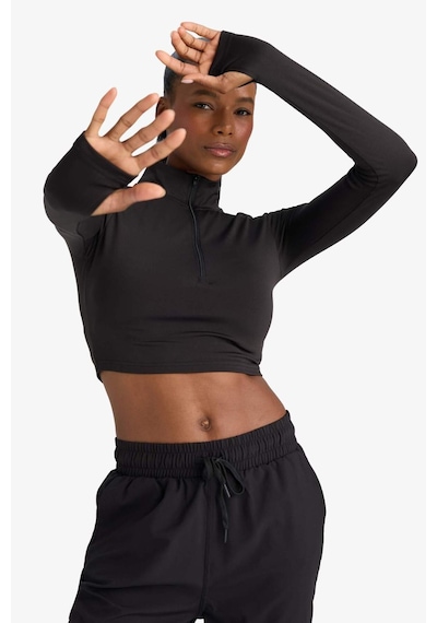 Defacto Defactofit Slim Fit Dar Kesim Fermuarlı Dik Yaka İçi Yumuşak Tüylü Esnek Kumaş Uzun Kollu Tişört W0343az25aubk81 SIYAH Defacto Defactofit Slim Fit Dar Kesim Fermuarlı Dik Yaka İçi Yumuşak Tüylü Esnek Kumaş Uzun Kollu Tişört W0343az25aubk81 SIYAH
