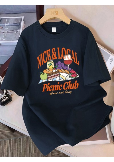 Noıssey Urban Pop Graphic Kadın Tişört Koleksiyonukod 5314 Lacivert