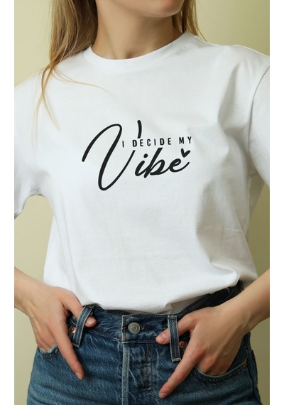 Vinevesta Unisex Oversize 24/1 Penye Dtf Baskılı Tişört - Dtf65 Çok Renkli