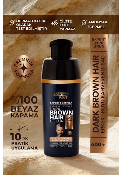 Softto Plus Expert Men Dark Brown Hair Color Koyu Kahve Geliştirilmiş Formül Doğal Görünüm