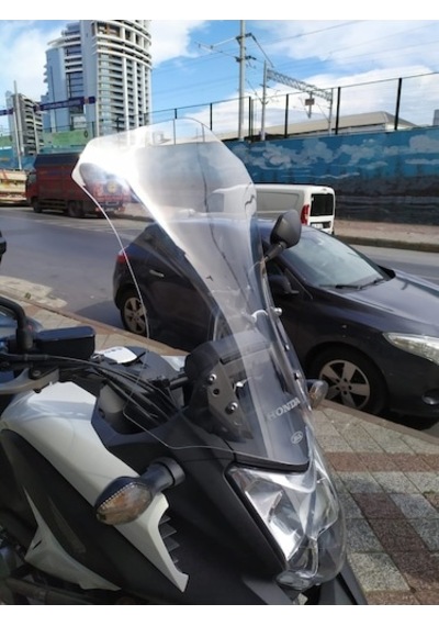 Zeus Motor 2012-2015 Honda Nc 700 X Uyumlu Uzun Ön Cam Şeffaf Renk