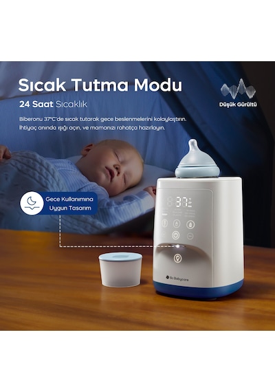 Bc Babycare Gyro Biberon Isıtıcı Buharlı, Nazik Döndürmeli Akıllı Süt Isıtıcı 3 Dakikada Isıtma