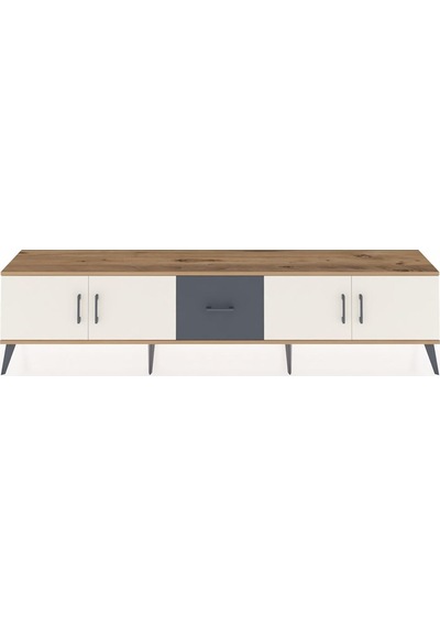 Arges Tv Ünitesi 2 Raflı Tek Çekmeceli 4 Kapaklı 220x30x51 Çam-aytaşı/antrasit Aytası/antrasıt - Atlas Çam Arges Tv Ünitesi 2 Raflı Tek Çekmeceli 4 Kapaklı 220x30x51 Çam-aytaşı/antrasit Aytası/antrasıt - Atlas Çam
