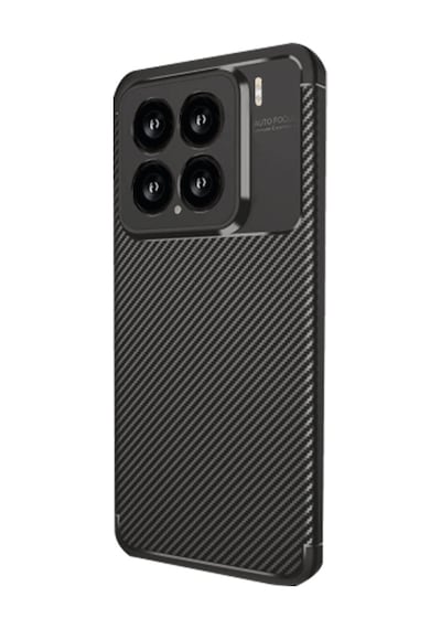 Coverzone Xiaomi Mi 15 Pro İle Uyumlu Silikon Kılıf Kamera Korumalı Karbon Tpu Brimstone Ultra Slim Fit Delux Siyah