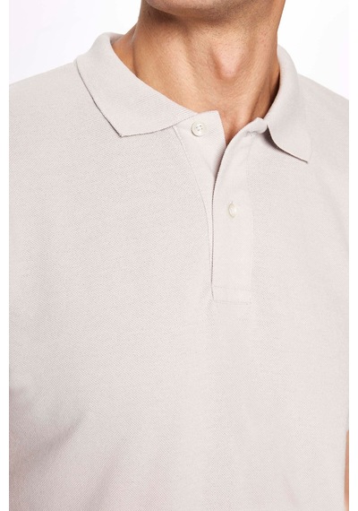 Tudors Erkek Regular Fit Klasik Kesim %100 Pamuk Düz Pike Gri Polo Yaka Tişört-33019 Gri