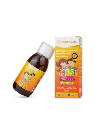 Zühre Ana Kids Ekinezya Şurubu Çocuklar İçin - Ekinezya ve Zencefil İçeren Şurup 150 ML