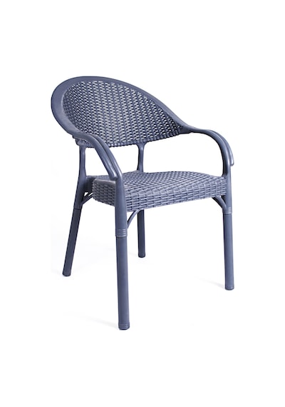 Bahex Bambu 6lı Set Rattan Bahçe Sandalye 6ad Koltuk Antrasit