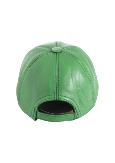 Tezzgelsin Unisex %100 Deri Arkadan Ayarlanabilir Baseball Kep Şapka Yeşil
